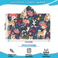 thumbnail image 2 of Shiba Inu and Pioneer Flower Hooded Bath Towel，50"x30" for Ages 3 To 12 Kids, Quick Dry Lightweight Soft Microfiber Hood Beach Towel Cover Up for Kids, 2 of 7