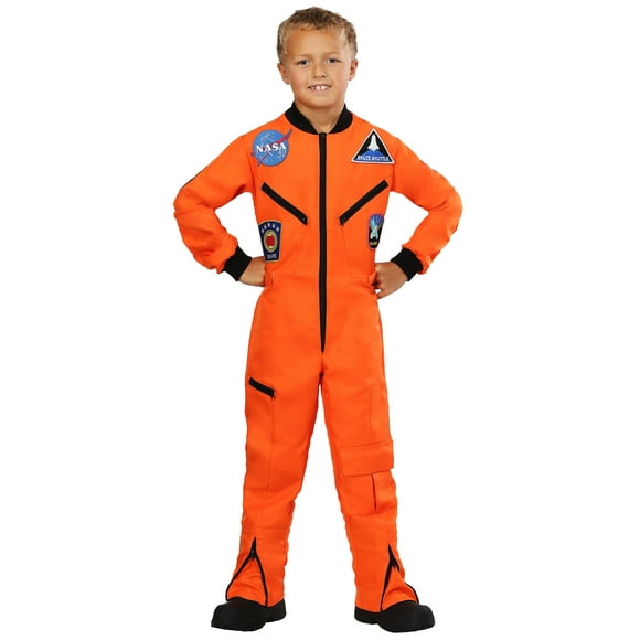 Child Orange Astronaut Jumpsuit Costume