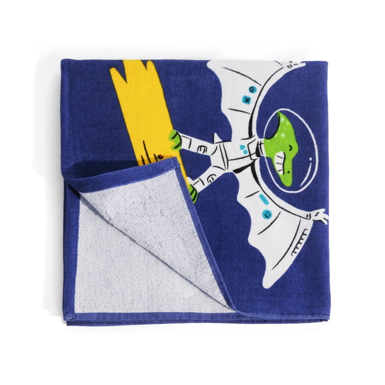 Mainstays Kids Cotton Blend Beach Towel 30 x 60 Inches, Space