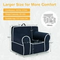 thumbnail image 3 of Kadyn Kids Couch Sofa,Toddler Couch, Kids Reading Baby Chair,Upholstered Kids Sofa with Velvet Fabric and High-Quality Sponge-Navy, 3 of 9