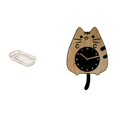 thumbnail image 1 of Bandeja de tocador para cocina y baño con espacio para frutas y cosméticos. Reloj de pared con forma de gato, silencioso, ideal para la decoración del, 1 of 8