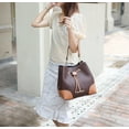 thumbnail image 6 of MKF Collection Callise Vegan Leather Women's Bucket Bag & Wristlet Wallet 2-Piece Set by Mia K. - Charcoal Light Gray, 6 of 9
