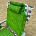 thumbnail image 4 of Bliss Hammocks Folding Beach Chair W/ Towel Rack & Cup Holder, 5 Reclining Positions, 275 Lb. Capacity (Green Banana Leaf), 4 of 11