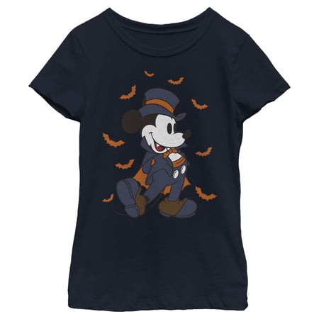 Girl s Mickey & Friends Mickey Mouse The Vampire Graphic Tee Navy Blue X Small