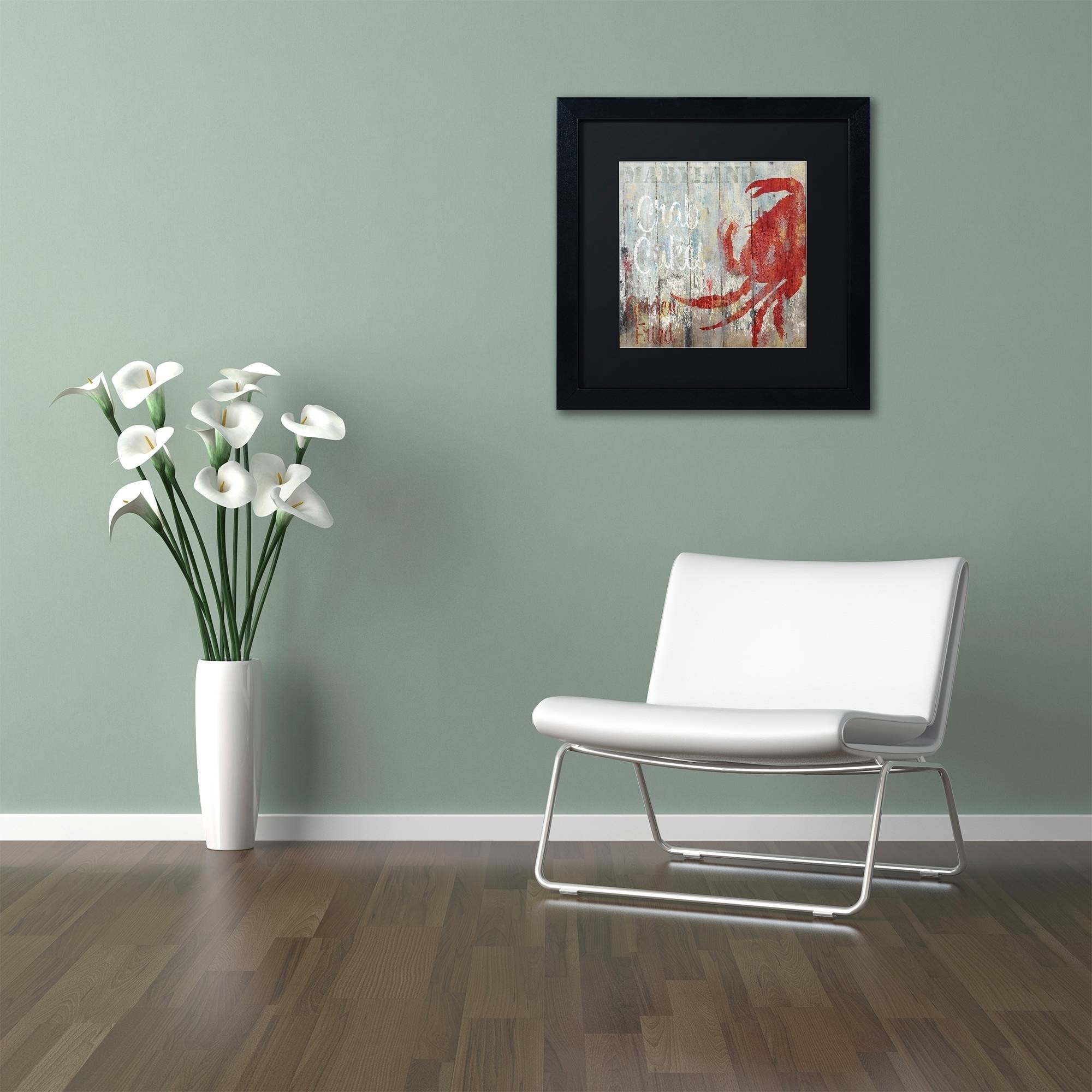 Trademark Fine Art "Restaurant Seafood II" Canvas Art by Color Bakery Black Matte, Black Frame