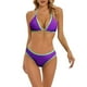thumbnail image 1 of Conjuntos de bikini Prolriy para mujer, conjunto de bikini de moda para mujer con bloques de color y almohadillas acolchadas, trajes de baño para mujer morados S, 1 of 4