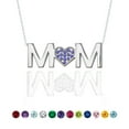 thumbnail image 1 of Collar con colgante "MOM" de JeenMata - Alejandrita, piedra de nacimiento de junio, chapado en oro blanco, 1 of 4