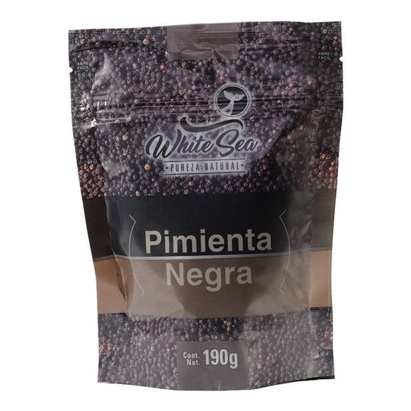 Pimienta negra White Sea de grano con 150 g