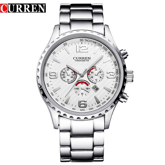 CURREN New Fashion Black Stainless Full Steel Strap Relogio Male Clock Men Wristwatch Quartz Sport Watch Waterproof Montre Homme