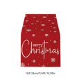 thumbnail image 3 of Hvmvliv 12x71 Inch Christmas Linen Table Runner with Holiday Patterns for Dining Table Home Party Table Runners Decoration Multicolor, 3 of 6