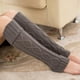 thumbnail image 2 of Calentadores de piernas para mujer, cálidos, hasta la rodilla, de invierno, tejidos a crochet, calcetines holgados, en 2 colores, 2 of 6