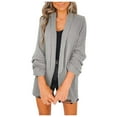 thumbnail image 1 of Women Workoffice Suit Single Breasted Jacket Temperament Stretchy Jacket Solid Color Fashion Blazer Button Down Elegant Outwear Tunic Comfy Cardigan, 1 of 4