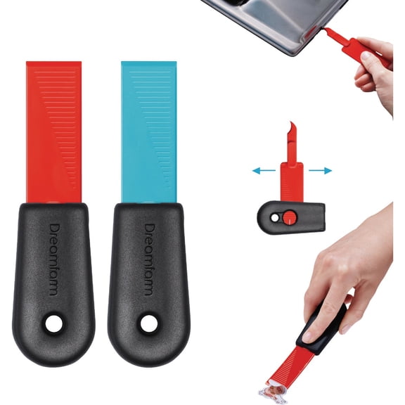 Dreamfarm 6089845 Clean Non-Stick-Safe Cleaning Tool, Red & Blue - Set of 2