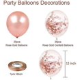 thumbnail image 2 of Globos de látex con confeti de oro rosa LzGUNGY paquete de 50 globos 12 pulgadas, 2 of 4