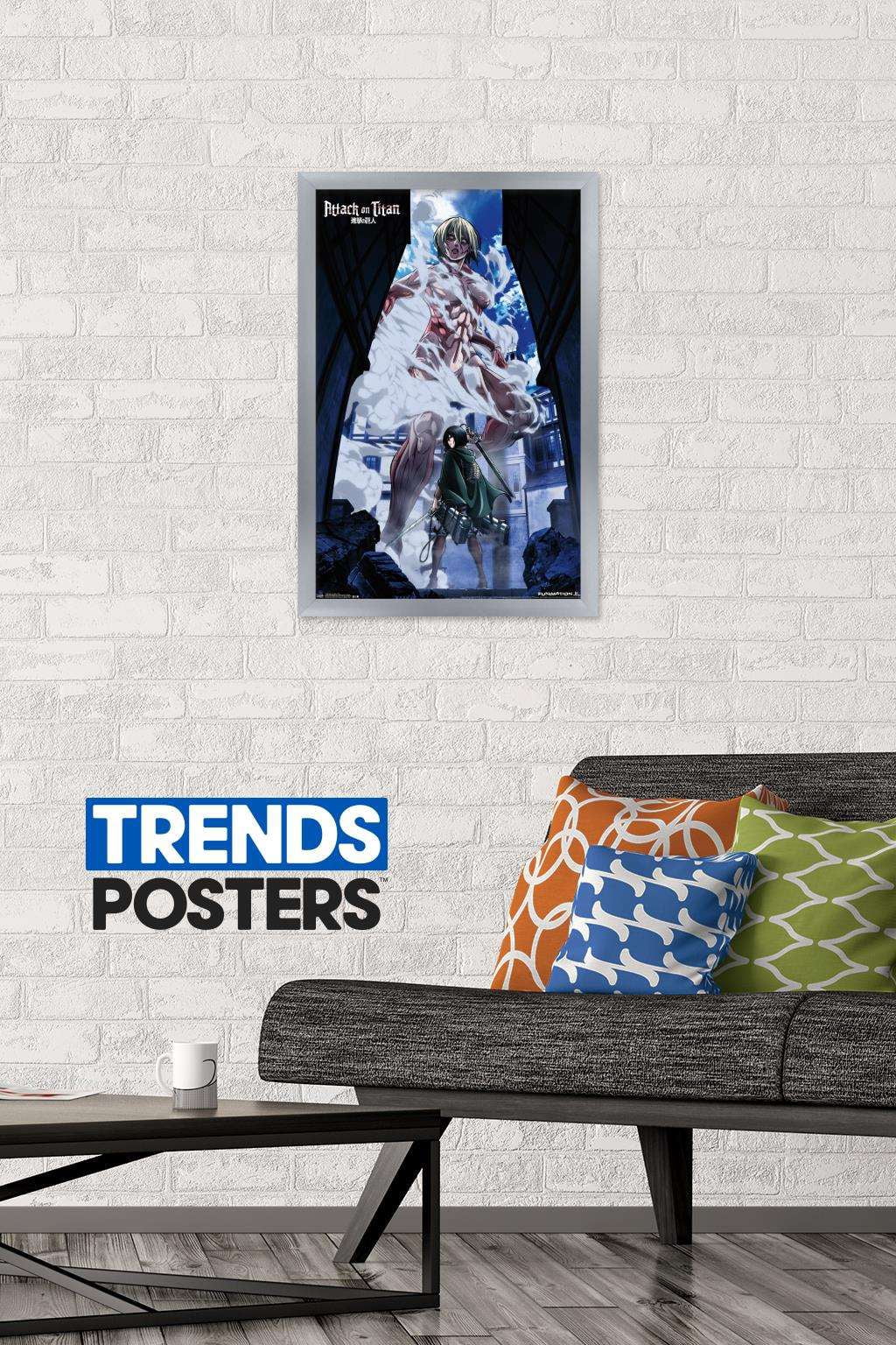 Attack on Titan - DVD Wall Poster, 14.725" x 22.375", Framed