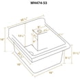 thumbnail image 4 of Vitreous China Single Bowl, Drop-in Sink with Wire Basket and 3 ½ Inch Off Center Drain, 4 of 4