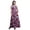 Magenta, variant on Bimba Floral Women V Neck Sleeveless Front Slit Casual Maxi Printed BohoÂ&nbsp;Dress-X-Large