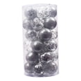 thumbnail image 1 of 30 piezas de adornos navideños de bolas irrompibles, suministros para fiestas, decoraciones para árboles de Navidad para aniversario, dormitorio, Plateado, 1 of 8