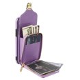 thumbnail image 5 of Allytech Case for iPhone XR, [Large Capacity] Wallet Case with Card Slots & Zipper Pocket, Premium PU Leather Metal Snap Kickstand Shockproof Case with Shoulder Strap, Purple, 5 of 9