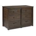 thumbnail image 4 of Camaflexi Carmel 6 Drawer Dresser Solid Wood, Antique Walnut, 4 of 6