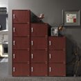 thumbnail image 5 of Hodedah Armoire de Rangement Fermée pour la Maison à 3 Tablettes, Mahogany, 5 of 5