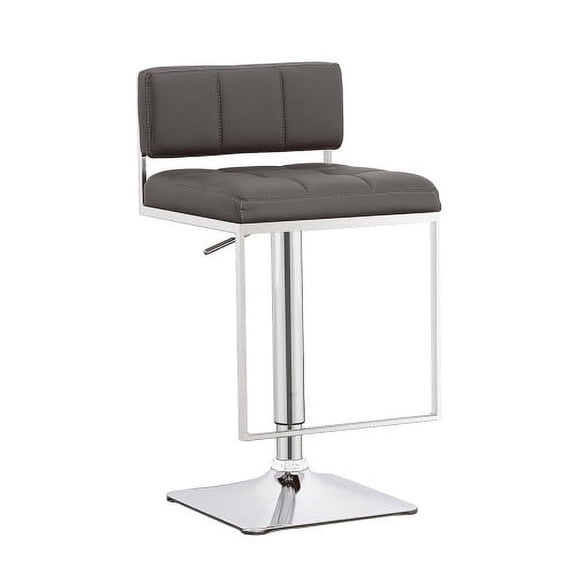 ZJbiubiuHome Grey and Chrome Adjustable Stool