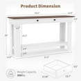 thumbnail image 2 of 54" Farmhouse Console Table with Drawers - Wooden Entryway Table with Open Shelf for Sofa, Hallway & Living Room, 2 of 7