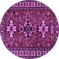 thumbnail image 1 of Ahgly Company Indoor Round Persian Purple Traditional Area Rugs, 3' Round, 1 of 4