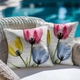 thumbnail image 4 of Throw Pillow Covers 16x16 Inch Set of 2 Flower Decorative Pillow Covers Floral Wood Cushion Cover Pillowcase for Sofa Couch Bed Home Decor, 4 of 9