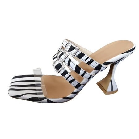 

Womens Sandals Casual Fashion Toe Heels Strappy Sandals Slipon Women S High Women S Sandals Women S Sandals Pu White 40