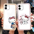 thumbnail image 4 of Bonita funda de teléfono para Xiaomi Redmi A1, A2, redmi a 1, 2, niñas, anticaída, Cinnamoroll, Kuromi, Hello Kitty, cubierta trasera de silicona a prueba de golpes, 4 of 5
