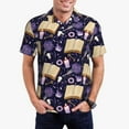 thumbnail image 1 of Balery Lavender Flowers Camisa Polo de Hombre con Estampado, de Manga Corta y Tejido Medio, Camisa Tipo Golf Polo-Medium, 1 of 6