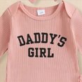 thumbnail image 7 of CAUYDY Newborn Baby Girls Romper Outfits Letter Daddy's Girl Print Ruffle Jumpsuit Bodysuit Fall Winter Clothes(L101-Pink,0-3 M), 7 of 7