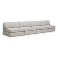 thumbnail image 2 of Meridian Furniture Beckham Beige Durable Linen Textured Fabric Modular Sofa, 2 of 13