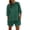 Green, variant on Short Set Short Sleeve Solid Crew Neck Side Slit Loose T Shirt Shorts Matching Set Black M
