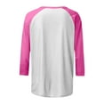 thumbnail image 6 of Women's Plus Size Tops Fashion Tees Casual Crewneck 3 4 Sleeve Loose T Shirt Ladies Tops Blouses Shirts, 6 of 7
