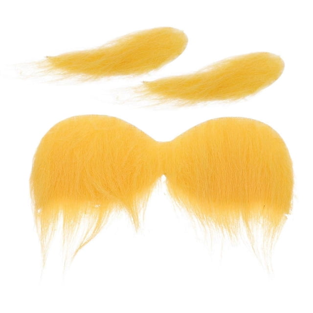 Fake Mustache Eyebrows Fake Beard Stick On Mustache Cosplay Costume Yellow Mustache And Eyebrows Cosplay Costume Accessories For Halloween