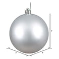 thumbnail image 5 of Vickerman N592007DMV Vickerman 8" Silver Matte Ball Christmas Ornament, 5 of 5