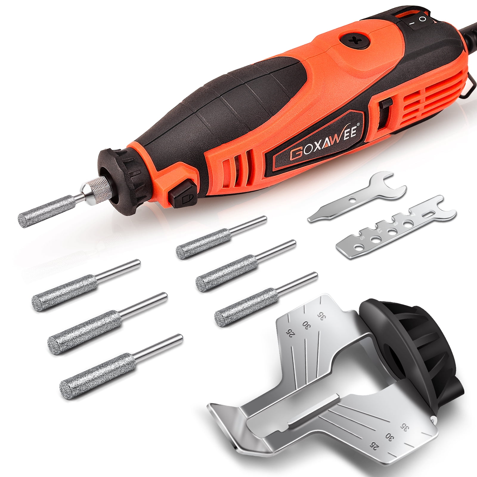 GOXAWEE 14Piece Power Chainsaw Sharpener Kit 180W, Orange