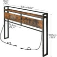thumbnail image 4 of HOOBRO Queen Size Headboard with 2 Outlets and 4 USB Ports Adjustable Height Storage Rack Rustic Brown and Black BF53UBH01, 4 of 9