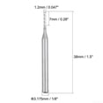 thumbnail image 2 of Arkzeo 10pcs 1.2mm Carbide End Mill Engraving Router Bits For PCB Machine 1/8" Shank, 2 of 9