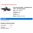 thumbnail image 2 of Front Strut Assembly - Compatible with 1989 - 1991 Buick Reatta 1990, 2 of 2