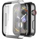 thumbnail image 1 of Misxi Paquete de 2 estuches rígidos para PC con protector de pantalla de vidrio templado compatible con Apple Watch Series 6 SE Series 5 Series 4 44 mm, negro, 1 of 4