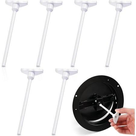 

6 Pack Round Ceiling Diffuser Plastic Key Handle Vent Key for Steel Butterfly Damper Adjust Air Flow Replacement for Round Vent Cover 6 8 10 and 12 Key Only Damper Not Included