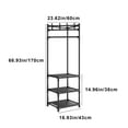 CaiTeLin Coat Rack Freestanding Closet Organizer Hall Tree with 2