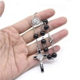 thumbnail image 4 of Rosary Black Glass Beads For Cross Rosary Bracelet Wonderful Gift For Any Occasi, 4 of 5