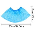 thumbnail image 3 of Moocorvic 100pcs Plastic Rain Waterproof Disposable Shoe Covers Overshoes Boot-Covers Blue, 3 of 8