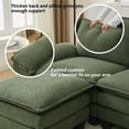 thumbnail image 5 of BRILHAMEZ 107" Modern L-Shaped Sectional Sofa with Movable Ottoman, 4-Seat Modular Chenille Cloud Couch for Living Room & Apartment, Green, 5 of 9