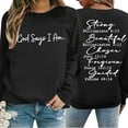thumbnail image 5 of Christian Sweatshirts for Women 2025 God Says I Am Bible Verse Sweatshirt Long Sleeve Crewneck Pullover Tops, 5 of 8