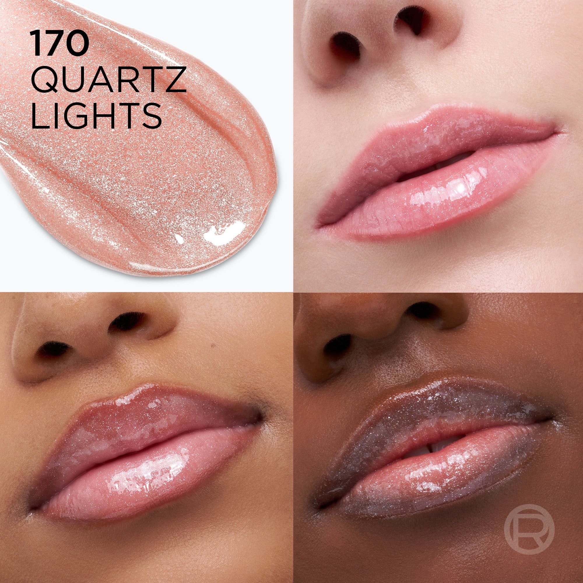 L'Oreal Paris Plump Ambition Plump Ambition Hyaluron Lip Oil Shimmer, Quartz Lights, 0.16 fl oz